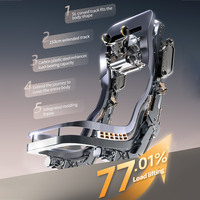 Sillón de Masaje Corporal Completo Ultra 4D con Riel SL, Gravedad Cero, Estiramiento Tailandés, Airbag para Piernas, Rodillo para Pantorrillas, Rodillo para Pies, Calefacción y Control por Voz con IA