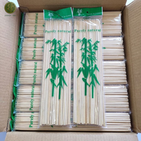 Brochettes de barbecue jetables en bambou naturel, 10-50 cm, rondes, résistantes à la chaleur, pour viande, satay, barbecue