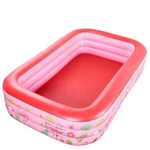 Piscine gonflable pour enfants et adultes, usage familial extérieur, PVC rectangulaire, capacité 100-500 kg - Product Image 1