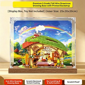 Boîte de présentation en acrylique transparente personnalisée, étui de rangement anti-poussière pour la maison miniature à assembler <span class=keywords><strong>Rolife</strong></span> Fluffy Forest Party DIY - Product Image 5