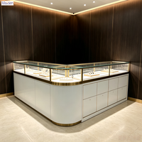 Meubles de présentation de bijoux américains personnalisés en usine avec éclairage LED et design écologique pour la vente au détail