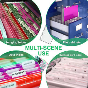 Dossier de fichiers en plastique transparent onglets collants onglets d'index auto-adhésifs insérables avec inserts imprimables en papier pour ordinateurs portables - Product Image 5