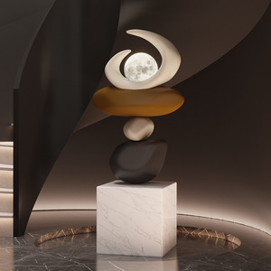 Sculpture de sol sur mesure de grande taille, objet décoratif pour le salon, le meuble TV ou le canapé, cadeau de pendaison de crémaillère - Product Image 1