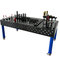 Mesa de Ensamblaje de Acero 3D Q355, Banco de Trabajo Modular D16 D28, Superficie Nitrurada Negra, Certificación ISO9001 CE