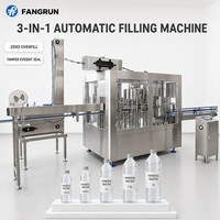 Machine d'emballage d'eau potable pure minérale automatique certifiée CE, pour rinçage, remplissage et bouchage de bouteilles en PET et en verre