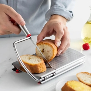 <span class=keywords><strong>Prix</strong></span> usine trancheuse à fromage en acier inoxydable antidérapant manuel beurre planche à découper avec base d'aspiration pour bloc de tranchage jambon saucisse - Product Image 1
