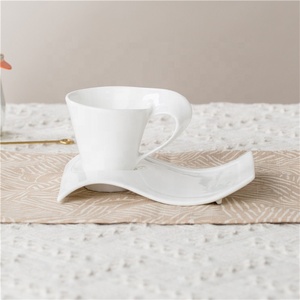 Bán Buôn Dung Tích Nhỏ Hình Dạng Độc Đáo ODM Thiết Kế 80 Ml Thổ Nhĩ Kỳ Ly Cà Phê Đĩa Đặt - Product Image 4