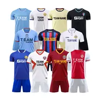 Мужские футболки на заказ, тренировочные Клубные быстросохнущие оригинальные синие футболки, футбольные Клубные униформы, оптовая продажа, Комплект футболок
