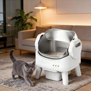 صندوق فضلات القطط الذكي بتصميم مفتوح سعة 74 لتر، تنظيف ذاتي عن بعد عبر التطبيق مع حماية آمنة للقطط المتعددة - Product Image 2