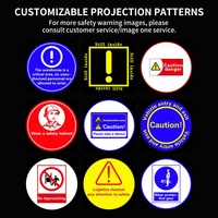 Luz de seguridad de advertencia para grúa puente, con proyección circular de señalización de paso de peatones, indicador de proximidad de límite industrial, tipo EOT, para orugas