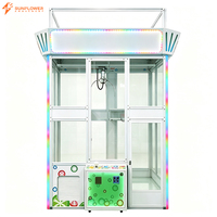 Machine à griffes géante à monnayeur pour peluches, avec boîtier en plastique et métal, grande machine à prix, garantie 1 an, pour exploitants de sites