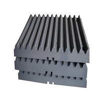 Plaque de mâchoire robuste Mn18Cr2 pour machines de carrière, pièces de concasseur mobile, plaque dentée