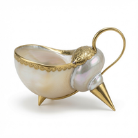 Service à thé décoratif en nacre, coffret cadeau de luxe, artisanat fait main, idéal pour les centres de villégiature en bord de mer