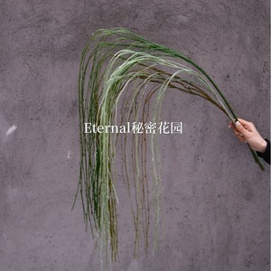 Branche de saule artificielle Secret Garden 120 cm, verte, en plastique souple, pour décoration murale de mariage et de maison - Product Image 2