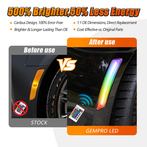 Feux latéraux LED RGB pour voiture en gros, feux de position latéraux pour <span class=keywords><strong>Chevrolet</strong></span> Camaro 2016~2021, accessoires de pare-chocs et de garde-boue - Product Image 2