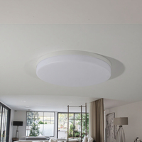 KOPNKMEN-Plafonnier LED de 42W, design moderne, système d'éclairage intelligent à détection de corps à commande vocale pour bureau à domicile, base en plastique