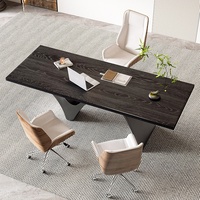 Bureau d'ordinateur en bois massif de luxe italien, petit bureau de direction moderne et simple, haut de gamme, facile à assembler, pour la maison
