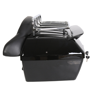 Porte-bagages noir pour coffre de <span class=keywords><strong>moto</strong></span>, porte-bagages pour Honda Harley Kawasaki - Product Image 6
