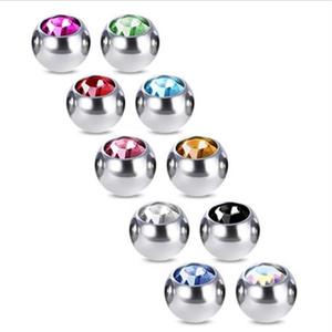 Bolas de repuesto de 14G y 5MM, bola de acero quirúrgico roscada, barra Industrial para lengua, pezón, ombligo, Piercing, <span class=keywords><strong>piezas</strong></span> de anillos - Product Image 3