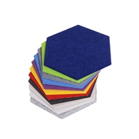Panneau acoustique en fibre de polyester auto-adhésif hexagone haute densité écologique pour le bruit d'absorption acoustique extérieur du bureau à domicile