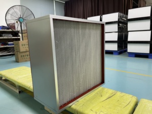 H13/14 0.12 micron HEPA lọc HVAC AC lò Bộ lọc không khí Bộ lọc nhôm lá tách 610x610x292 dòng chảy cao sâu pleat - Product Image 3