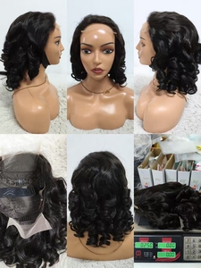 Letsfly 77$ Promotion Bouncy Loose 4x4 Lace Closure Wigs 18inch 300% Gray P613/18# Raw Virgin Hair 100% Human Hair Wholesale 10A - Product Image 6