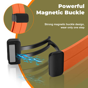 Cinturino sportivo magnetico RYB per <span class=keywords><strong>Apple</strong></span> <span class=keywords><strong>Watch</strong></span> Ultra, cinturino in silicone impermeabile con chiusura magnetica a maglie per iWatch Serie 9 8 7 - Product Image 4