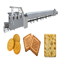 Nouvelle ligne de production de biscuits à grande échelle en acier inoxydable avec four de cuisson et certification CE, capacité de 100 kg/h à 1000 kg/h