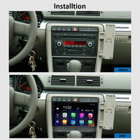 Pemutar Multimedia mobil Android, untuk Audi A4 2002-2013 mobil DVD Radio Stereo Head Unit GPS Navi CarPlay layar Video BT Octa Auto