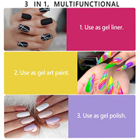 Gel de peinture pour ongles en 12 couleurs, fournitures pour l'art des ongles, gel UV à faire tremper, gel de peinture pour ongles