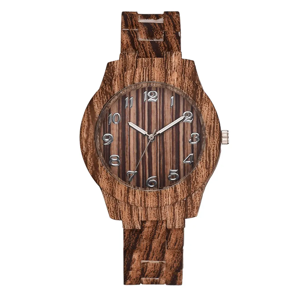 Fashion Creative Simple Wood Grain Mechanical Watch Men Big Mens Watches Top Brand Luxury Timepieces Women