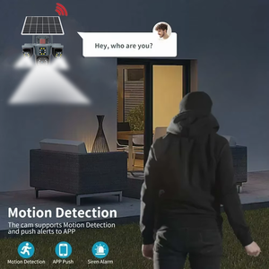 أحدث إضاءة شوارع شمسية خارجية لعام 2026 مع 3 عدسات وكاميرا 4G مقاومة للماء قابلة للدوران مع بطارية 12000 مللي أمبير وألواح شمسية قابلة للتدوير مع تحكم عن بعد - Product Image 6