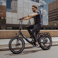 Bicicleta Eléctrica Plegable Onesport para Adultos con Llantas Anchas 250W Suspensión 48V para Mujer Almacén UE Uso Urbano