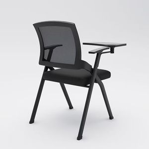 Chaise de formation pliable avec tablette d'écriture, accoudoir fixe, dossier en maille, pour bureau, salle de réunion, auditorium - Product Image 1