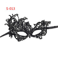 Masque oculaire Sexy pour Halloween en dentelle noire, demi-masque du haut, 1 pièce, déguisement d'halloween, amusant, motif renard, animaux, mercedes, MJC002