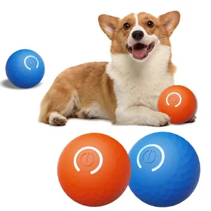 ลูกกลิ้งอัตโนมัติของเล่นทนทานสุนัขเคี้ยวบอลของเล่นสัตว์เลี้ยงบดฟันของเล่นสุนัขกระโดดบอล