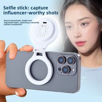 Anneau lumineux portable pour téléphone pour l'enregistrement vidéo, 4 modes réglables, lumière d'appoint rechargeable pour selfies, photographie, maquillage, vlogs
