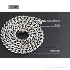 Collana a <span class=keywords><strong>Catena</strong></span> <span class=keywords><strong>Cubana</strong></span> Spessa Hip Hop da 12mm 14mm per Uomo, in <span class=keywords><strong>Acciaio</strong></span> Inossidabile Placcato Oro 14k 18k, Vendita all'Ingrosso - Product Image 6