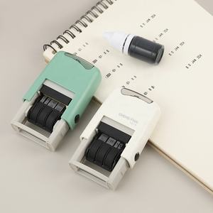 Sello de goma autoentintado personalizado con logotipo de texto de número en inglés para álbum de recortes Diy con fecha para archivos de oficina mes día marcado 2,8mm - Product Image 4