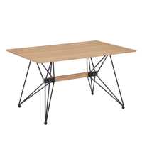 Table à manger rectangulaire moderne minimaliste de haute qualité, plateau en bois massif, table à manger pour café