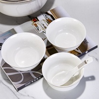 Clair de lune nuit os chine vaisselle moderne en céramique bol de riz assiette cuillère cuisine bols ménage bols en céramique ensembles