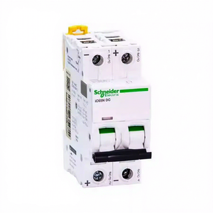 Disjoncteur modulaire sur rail DIN série Acti 9 2P 6A 10A Courbe C 6000A MCB pour panneau de commande industriel et télécommunications en plastique - Product Image 1