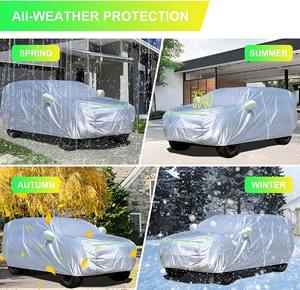 Housse de voiture imperméable pour l'extérieur et l'intérieur, entièrement couvrante pour les SUV, protection contre la pluie, le soleil, la neige et la poussière avec fermeture éclair - Product Image 6