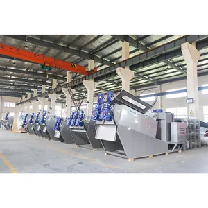 Sludge Separator Oil Waste Water Treatment Sludge Dewatering Machine Multi Plate Screw Press Dehydrator Liquid Solid Separator