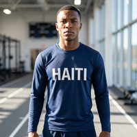Camiseta de Fútbol de Haití 2026 al por Mayor, Impresión Digital, Poliéster y Spandex, Secado Rápido, Transpirable, Anti-UV, Deportiva Profesional