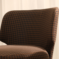 Fauteuil d'appoint moderne rembourré, fauteuil de loisirs avec structure en bois massif, chaise latérale en tissu pour salon et hôtel