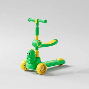 Trottinette pour enfants à <span class=keywords><strong>3</strong></span> roues lumineuses, siège pliable réglable, planche à roulettes, trottinette à pousser pour enfants, trottinettes pliables pour bébés - Product Image 2