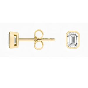 Pendientes de Oro Sólido de 14K con Diamantes Sintéticos Cultivados en Laboratorio, Certificados por IGI, Pendientes de Oro Sólido con Diamantes Cultivados en Laboratorio - Product Image 3