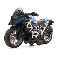 PANDAS 1:8 Modèle de vélo de course électrique en métal Jouet en alliage moulé sous pression pour garçons Modèle de voiture en métal Bend Road Simulation Plastic Decoration