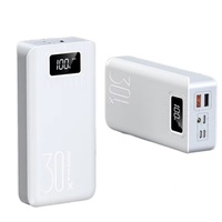 Banco de Energía Portátil de 30000 mAh con Pantalla LED, Doble PD de 18W, Carga Rápida y Linterna